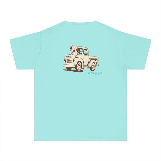 Boys Comfort Color Collection - Dog in Vintage Truck