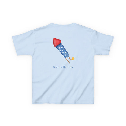 Boys Tee - 'Born in The USA' Firework Design